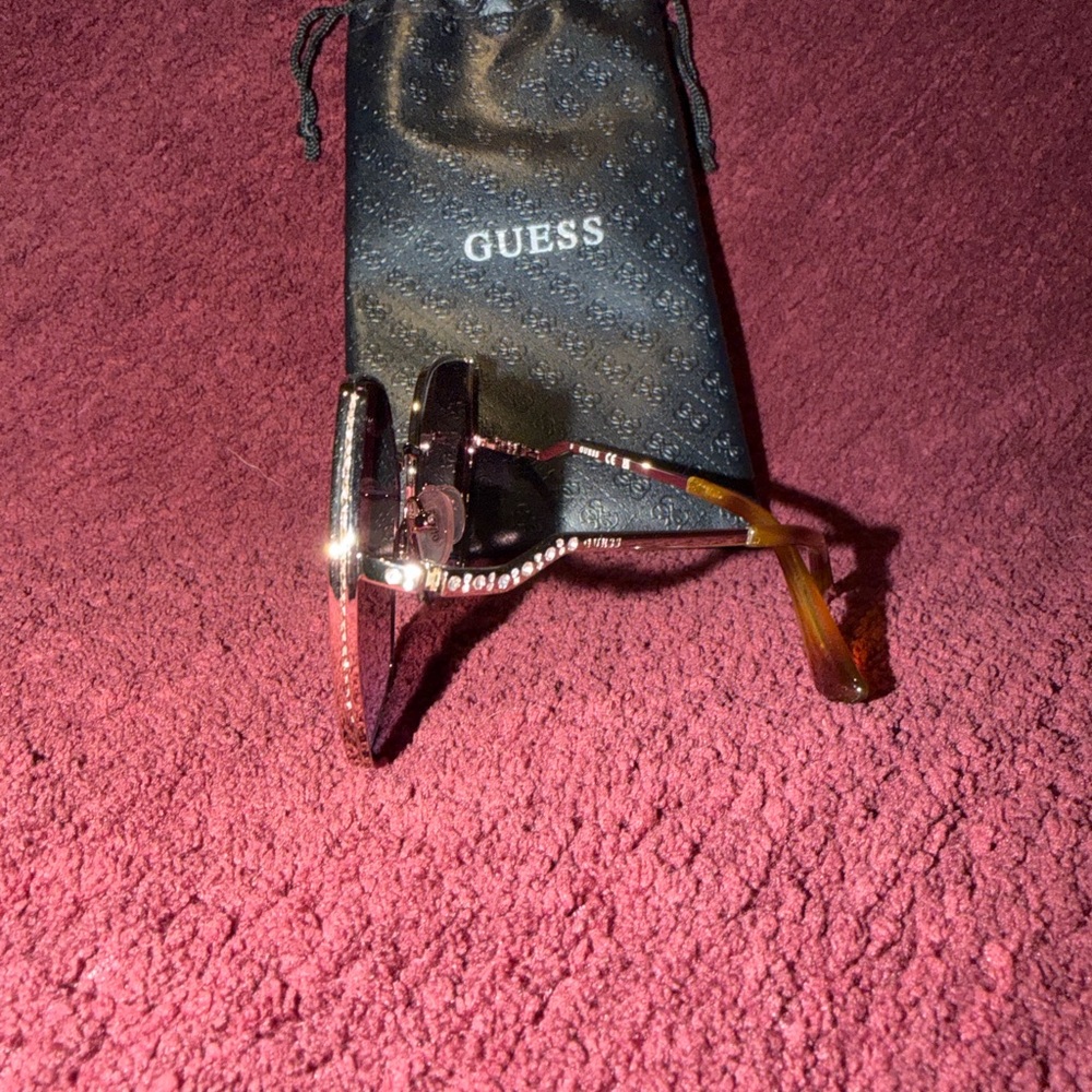Guess Women's Chic Brown Sunglasses with Rhinestone Accents - Picture 2 of 2